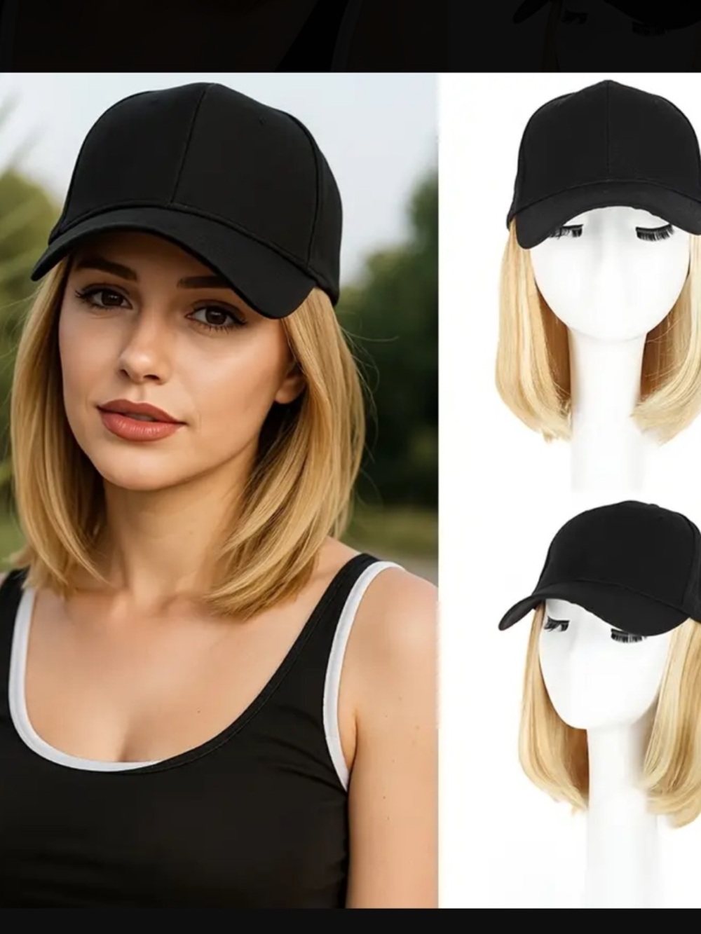 Classic Black Baseball Cap for Women - Unbranded